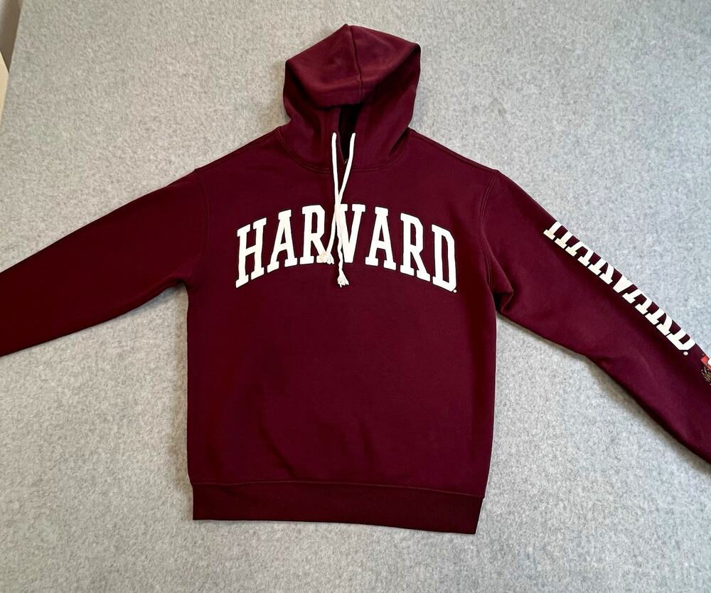 MV Sport Harvard Crimson Maroon Pullover Hoodie Sweatshirt Men's Size S